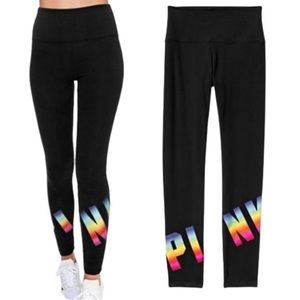 PINK Victorias Secret Rainbow Yoga Leggings